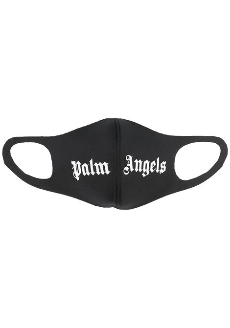 Black Face Mask With White Logo PALM ANGELS | PMRG005R21FAB0011001